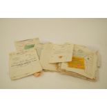 A quantity of mainly invoices from the 1940's