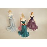 Four Royal Worcester porcelain figures "Aries", "Taupas", "Isla Scotland" and "Bridesmaid"; all