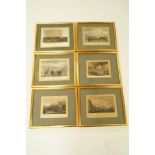 A collection of six JMW Turner Venice prints along with five of various scenes, each in a modern
