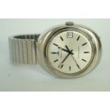 Jaeger Le Coultre, Master Quartz, a gentleman's stainless steel wrist watch, the circular white