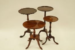 A George III style mahogany occasional table with pie boarder 65cm high, 40cm diameter,