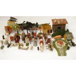 A collection of lead farm animals