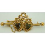 An Edwardian gold sweetheart brooch,