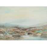 Rubens Southey (1881 - 1933)
View across Dartmoor
Watercolour 
Signed lower right
18cm x 25.