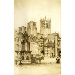 E.Sherland
Wells Market Square
Etching
Signed in pencil lower right, limited edition
30cm x 18.