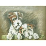 Gee
Two terriers
Pastel
Signed and dated 44 lower right
25.75cm x 34.