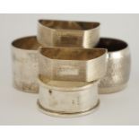A late Victorian silver napkin ring, by Messrs Barnard,