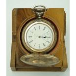 Waltham, a hunter cased pocket watch, the case stamped 'Sterling',