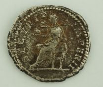 Geta  (209- 211),  A roman silver denarius of P.