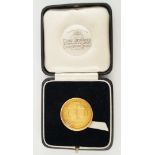 A 1927 nine carat gold Open Championship medal,