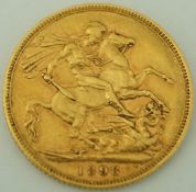 1898 Melbourne Mint gold full sovereign