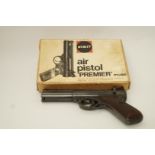 A Webley "Premier" model air pistol in original box