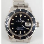 Rolex, Oyster Perpetual, Submariner, a gentleman's stainless steel wrist watch, circa 1992,