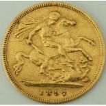 An 1897 half sovereign