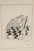 Henry Matthews (1912-1991)
Wynder Bar
Pen and ink
Signed and dated 30 VI 82 lower right
22.