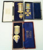 A collection of silver masonic and other medals, some cased, approximately 650g (20.