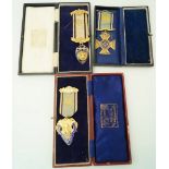 A collection of silver masonic and other medals, some cased, approximately 650g (20.