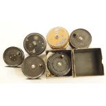 6 Youngs fly reels (one boxed) - 'Condex', 'Beaudex',