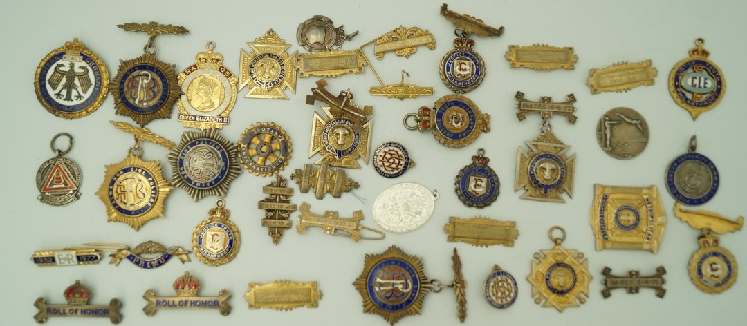 A collection of silver masonic and other medals, some cased, approximately 650g (20. - Image 2 of 2