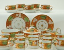 An early 19th century New Hall porcelain tea and coffee service,