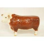 A Beswick Hereford bull, black printed marks,