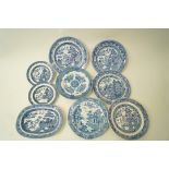 A Wedgwood Willow pattern platter, impressed marks, 25.