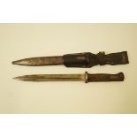 An early 20th century German dagger, the blade stamped F Herdera SN 5611,
