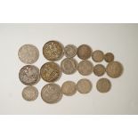 Four silver crowns, 1821, 1889, 1890,