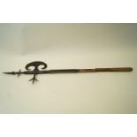 A 19th century iron halboard,