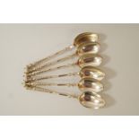 A set of six coffee spoons,