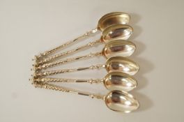A set of six coffee spoons,