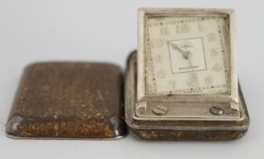 Rotary, a silver and leather covered purse watch, Glasgow import marks for 1931, 4.