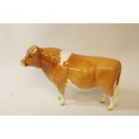 A Guernsey Beswick bull, printed factory marks in black painted "CN SABRINA'S Sir Richmond 14th",