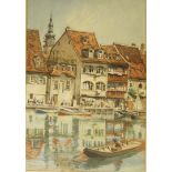 Hamilton Maxwell RSW (1830 - 1923)
Canal Scene, Bamberg, Bavaria
Watercolour
Signed,