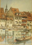 Hamilton Maxwell RSW (1830 - 1923)
Canal Scene, Bamberg, Bavaria
Watercolour
Signed,