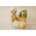 Three Beswick Beatrix Potter figures, Lady Mouse, gold back stamp; Tommy Brock,