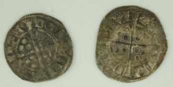 Two Edward I silver penny coins (1272 - 1307)