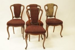 A set of six Victorian mahogany dining chairs, each stamped G I Morant,