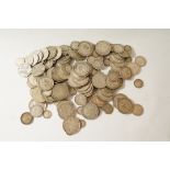 A large collection of pre 1947 coinage including half crowns and others,