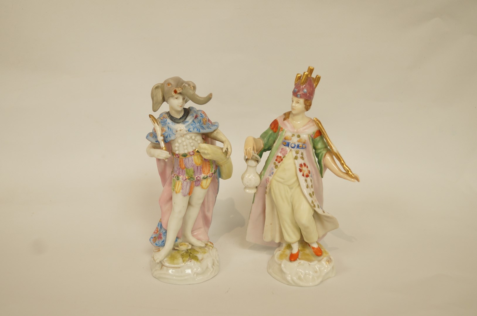 Two late 19th century continental porcelain figures,