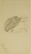 Attributed to John Everett Millais
Portrait of Effies Moches
Pencil
5cm x 11cm 
Ex: The Little
