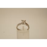 A diamond single stone ring, the brilliant cut of approximately 0.7 carats, finger size K, 4.