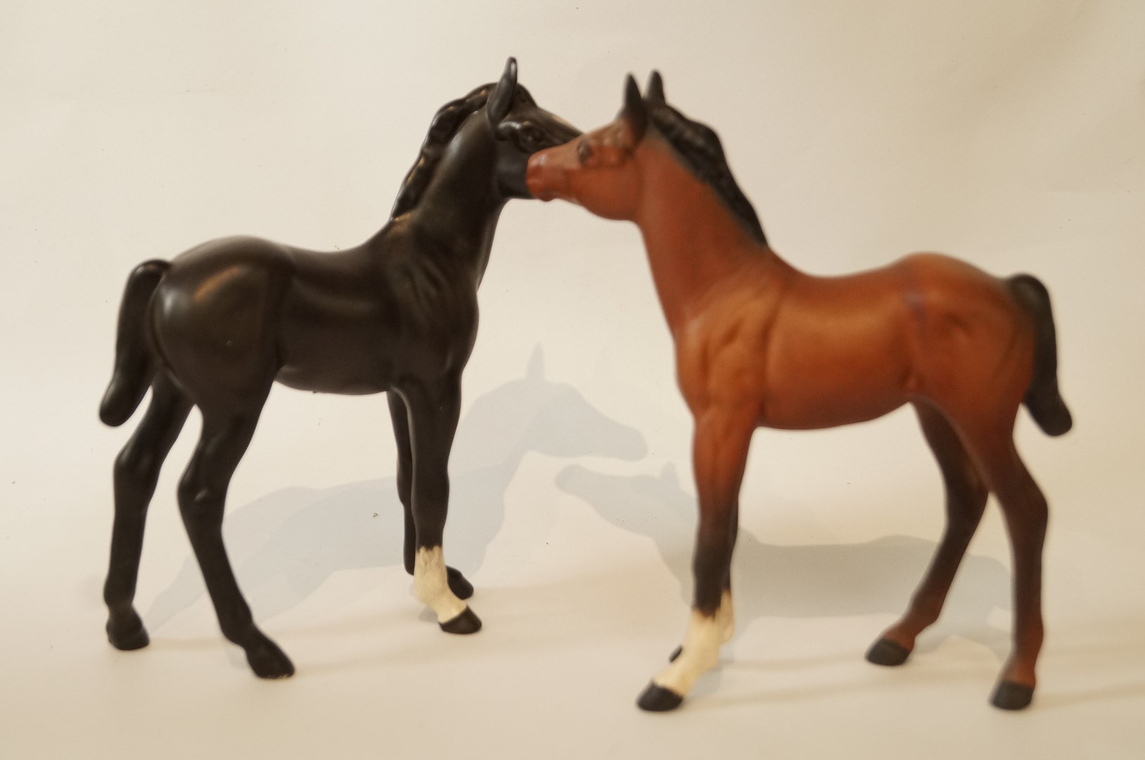 Two Beswick figures of foals both matt glazed, printed marks in black,