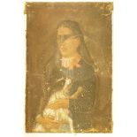 19th century Primative School
Portrait of a young girl and her dog
Oil on canvas
56cm x 37.