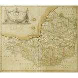 Robert Morden
"Somersetshire"
Hand coloured engraved map
S.