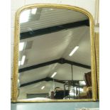 A Victorian over mantle mirror with gold painted double rope twist frame, 130.