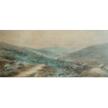 E.Machin
Moorland scene
Watercolour
Signed and dated 1914 lower left
15.75cm x 31.