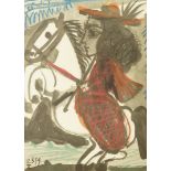 After Picasso
La Femme au cheval
Coloured print
51cm x 40.