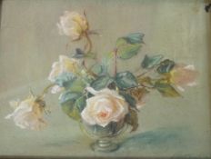 C Austin Haile
Still life with roses in a bowl
Pastel
Signed lower right
31cm x 41cm