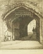 Terence H Lambert
In the tower of London
Etching
Signed and titled in pencil
P.16.5cm x 14.
